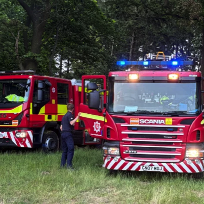 Fire service keeping a dry weather blaze under control at Lees Court Estate